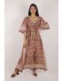 Hand Block Printed Cotton Kaftan - YT-HBPD-KFTN-0005