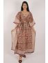 Hand Block Printed Cotton Kaftan - YT-HBPD-KFTN-0005